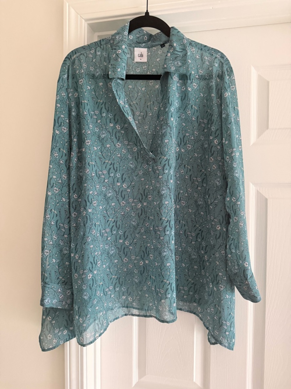 Cabi sheer floral blouse